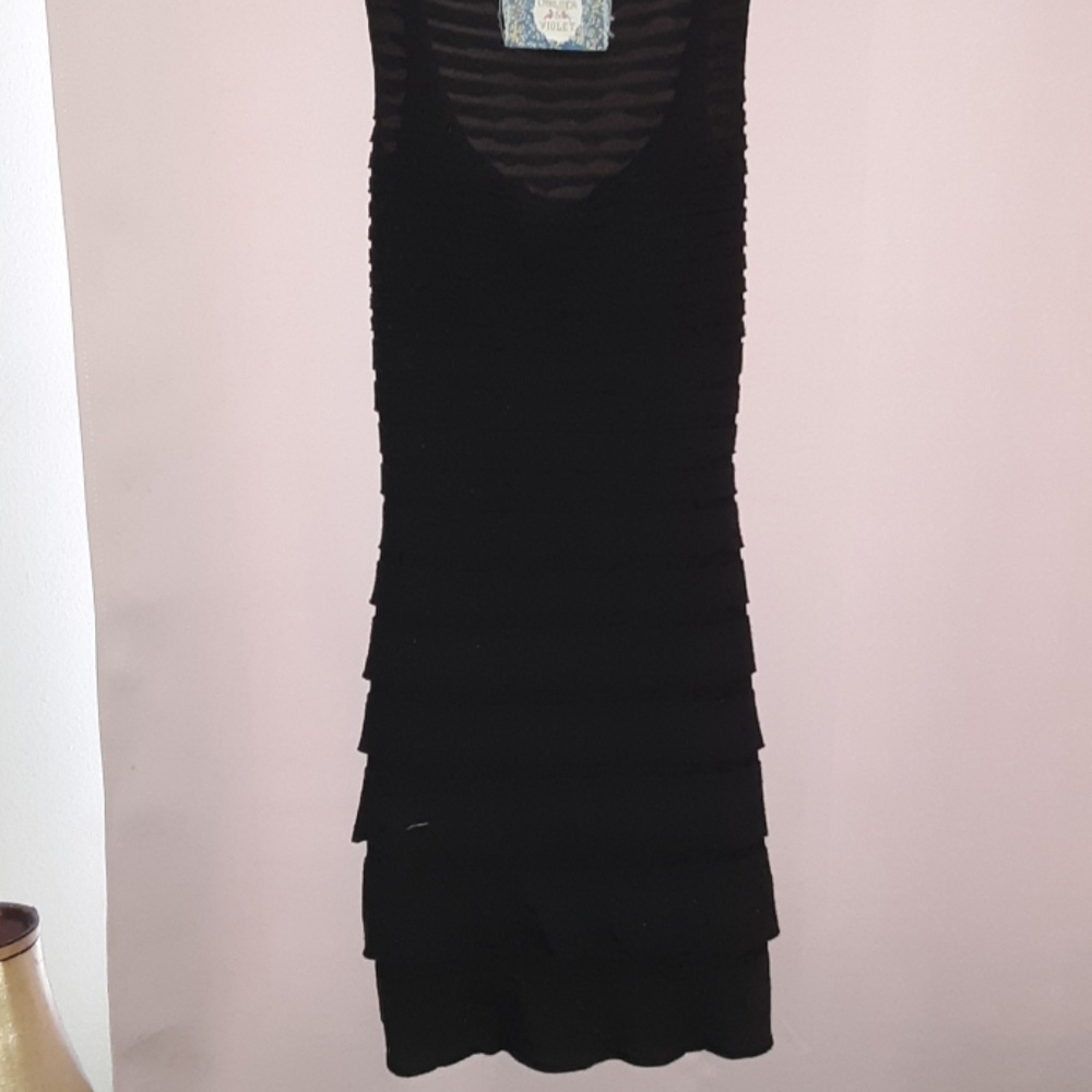 Chelsea & Violet black semi sheer dress-S/M